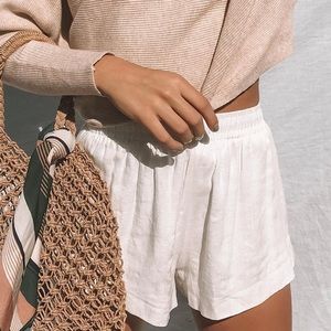 princess polly beach house off-white shorts